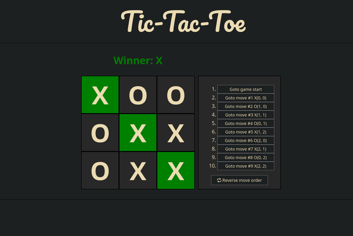 Tic-Tac-Toe game